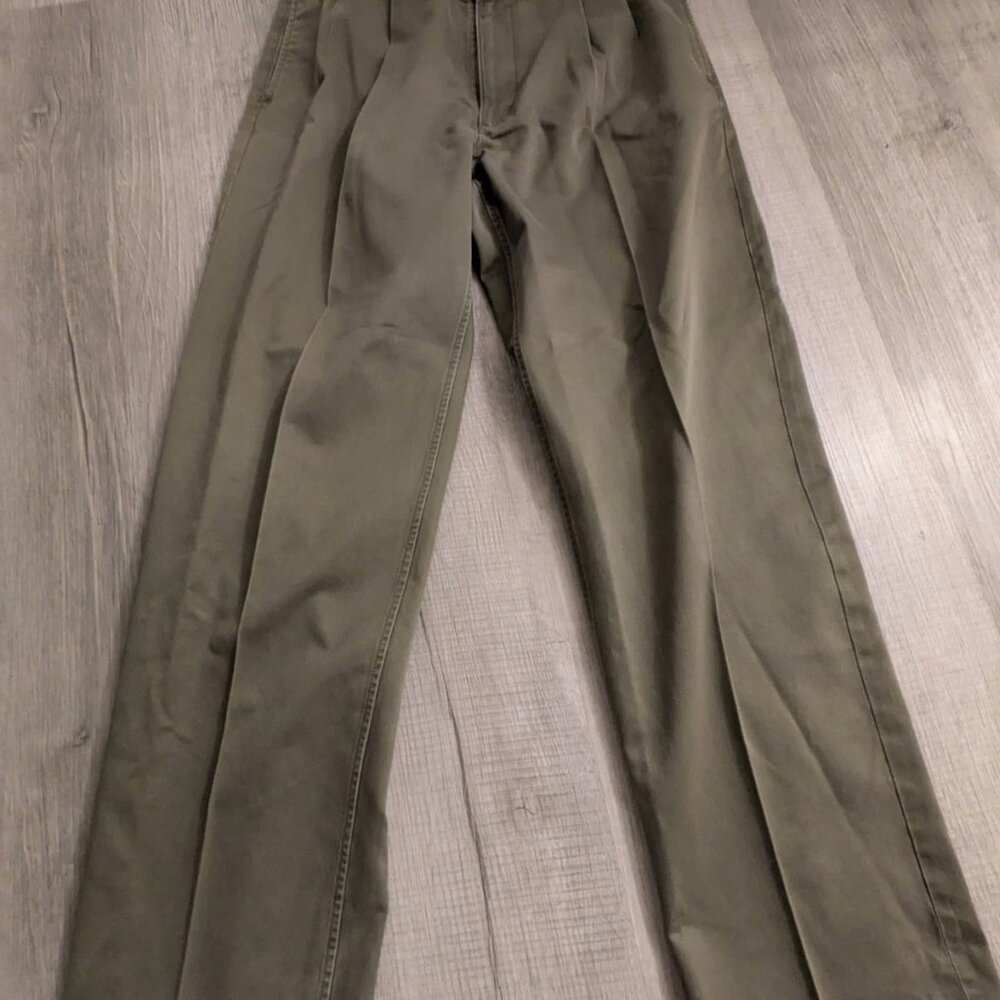 VTG LINCS DC Mens Selvage Khaki Pants 34x32 Selvedge Thick Cotton Beige Chino
